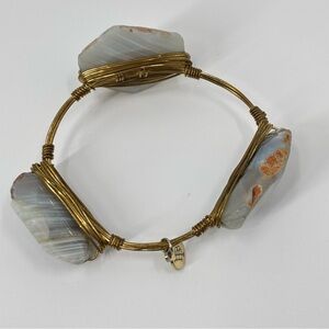 Bourbon and Boweties Gray Gold Bracelet